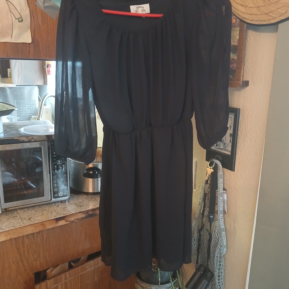 Sweet Storm Black Long Sleeve Dress